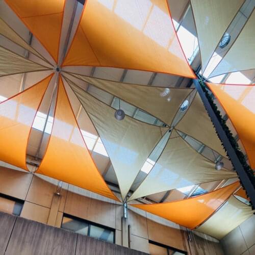 3 x 3 x 4.24 M 95% shading rate HDPE net Right angle Patio Sun Shades Sail awning used as balcony shades