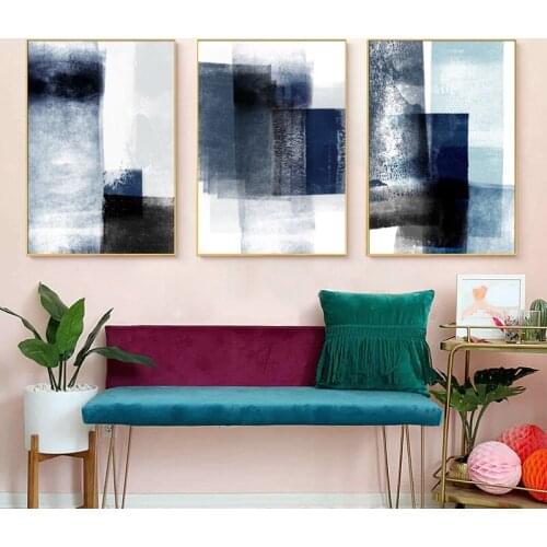 Nordic Minimalistic Abstract Watercolor With Gold Foil Art Print Canvas Painting Poster Mural For Modern Home Living Room Decor