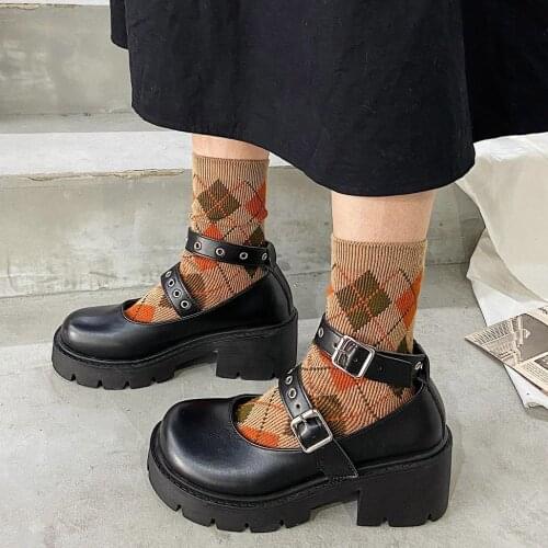 Student Shoes College Girl Student LOLITA Shoes JK Uniform Shoes PU Leather Heart-shaped Ankle-strap Mary Jane Shoes 2021