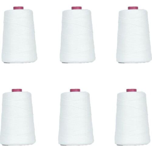Heavy Duty Spool Sewing Thread for Bags Stitcher Closer 6 Rolls Portable Hand Held Bag Closer Machine Thread 6 Cones