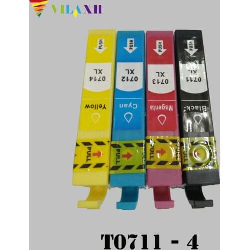 Vilaxh T0711 Ink Cartridge for Epson Stylus DX4000 DX4050 DX4400 DX4450 DX5000 SX100 SX200 DX8400 DX8450 DX9400 DX9400F D78 D92