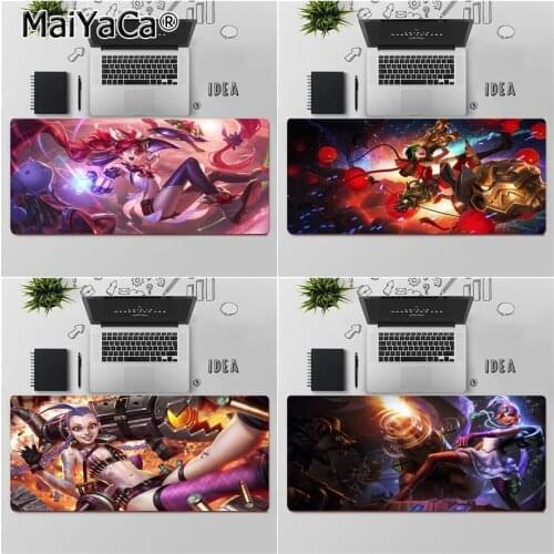MaiYaCa High Quality League of Legends Jinx Natural Rubber Gaming mousepad Desk Mat Free Shipping Large Mouse Pad Keyboards Mat