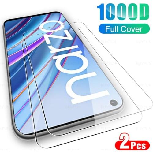 2pcs Tempered Glass For Oppo Realme Narzo 30 4G Protective Glass Screen Protector Realmi Narzo30 6.5" RMX2156 Guard Armor Film
