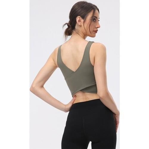 Fitness Women Sports Bra Yoga Vest Crop Top Gym Clothing Female Skin-friendly Moisture Wicking Without Steel Ring With Chest Pad
