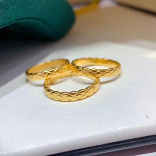 YUNLI Real 18K Gold Ring Simple Rhombus Design Pure Solid AU750 for Women Fine Jewelry Wedding Gift RI001