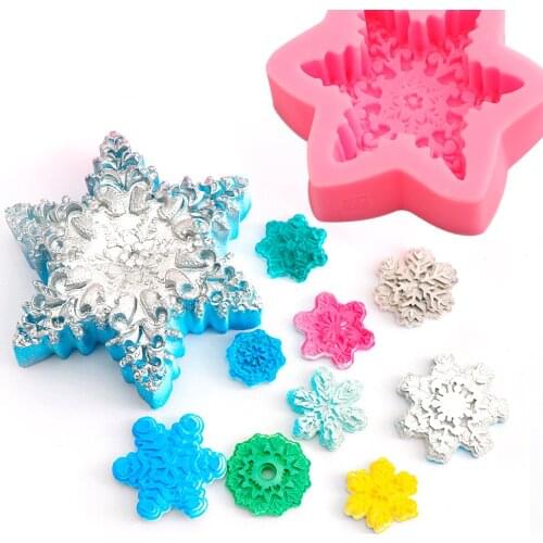 1 piece of snow mixed type silicone cake mold, 3D chocolate mold, plaster mold, silicone mold decoration