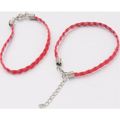 10pcs/lot Leather Woven Flat Bracelet Making Personality Bracelet DIY Handmade Jewelry Accessories