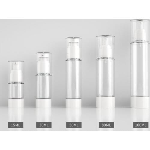 15ML 30ML 50ML 80ML 100ML 24pcs Vacuum travel bottle press type small watering spray bottle lotion hydrating lotion empty bottle