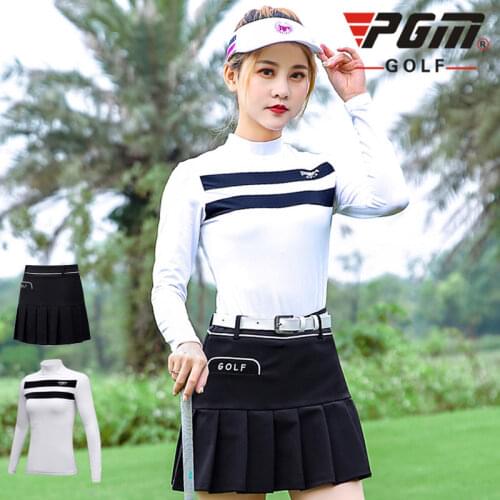 2020 Pgm Long Sleeve Clothes Tops Women Shirt Suits Ladies Golf Sportswear Dry Fit Pleated Tennis Skirts D0499