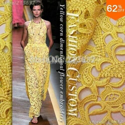 PQYY91 african guipure lace water soluble chemical lace hollow out african chemical lace water soluble tecido feltro wedding