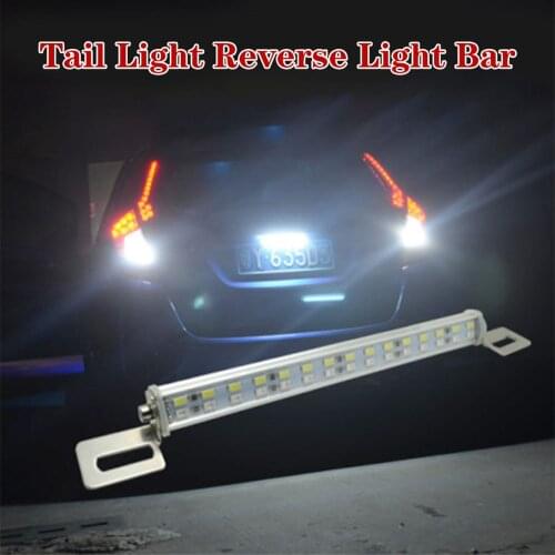 CAR White / Red 30 Leds 12v Rear Car LED License Plate Lights Brake Stop Lamp Tail Reverse Light Bar 5730 SMD License Plate Lamp