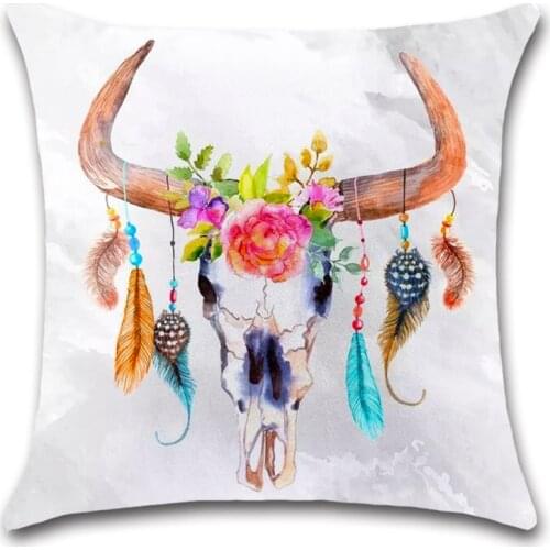 Dreamcatcher pattern White polyester Cushion Cover decorative Home sofa chair car seat Children Bedroom gift Throw pillow case