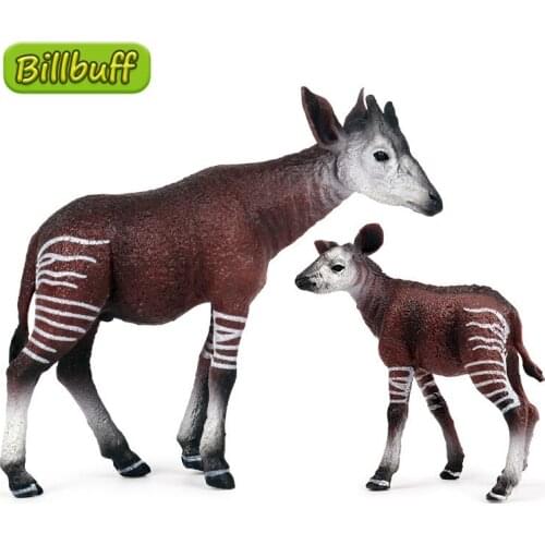 Simulation Wild Animals ABS Solid White Okapia Models Action Figures Learning Collection Doll Educational Toys for Children Gift