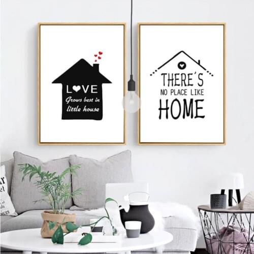 Sweet Home Quotes Nordic Canvas Paintings Wall Art Pictures Poster and Print for Kids Living Room Home Decor Drop shipping