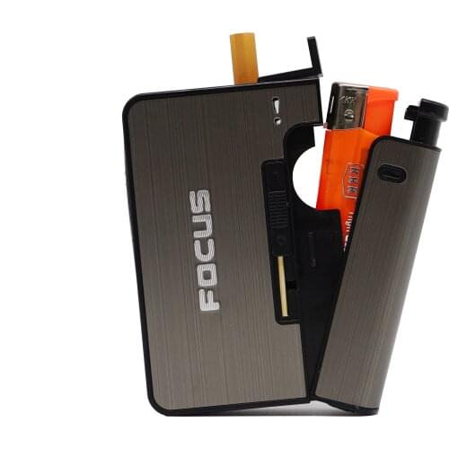 Portable Can Hold 10pcs Cigarettes Metal Case Durable Windproof Smoking Accessories Cigarette Box Holder Gadget For Man Gift