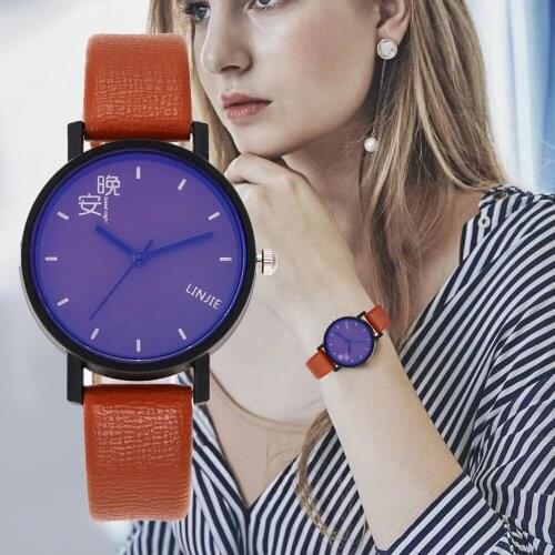 Fashion Casual Watch Watches Retro Creative Dial Design Female Quartz Watch Simple Nailed Ladies Leather Wristwatches Gifts