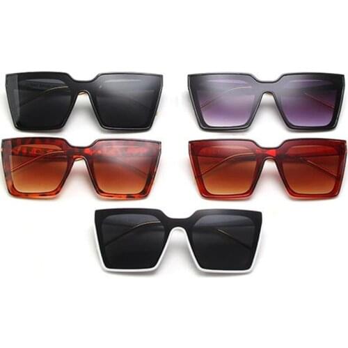 Fashion Sunglasses Siamese Lens Sun Glasses Unisex Retro Adumbral Anti-UV Spectacles Oversize Frame Eyeglasses A