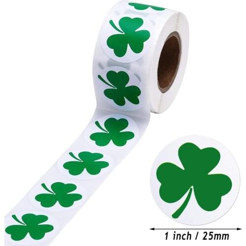 500pcs Lucky Shamrock St Patricks Day Stickers Labels Clover Scrapbooking for Home Decoration Daily Necessities Gift Package