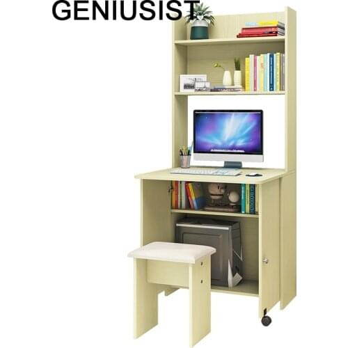 Escritorio Mueble Bureau Meuble Bed Tafelkleed Small Dobravel Schreibtisch Laptop Mesa Tablo Computer Desk Table With Bookshelf