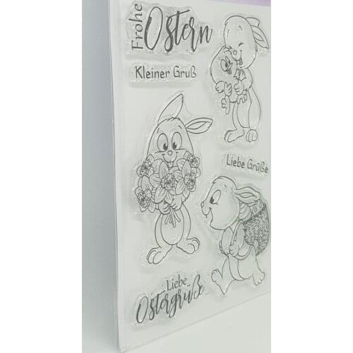 German rabbit stamp Clear Stamp for Scrapbooking Transparent Silicone Rubber DIY Photo Album Decor 0303