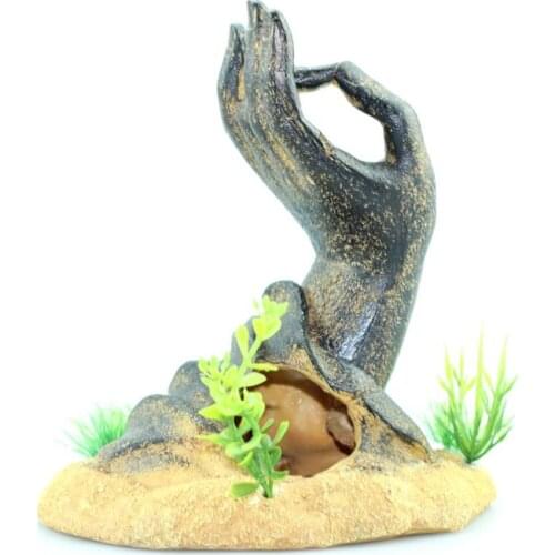 New Fish Tank Decorations Buddha Hand Statue Aquarium Ornaments