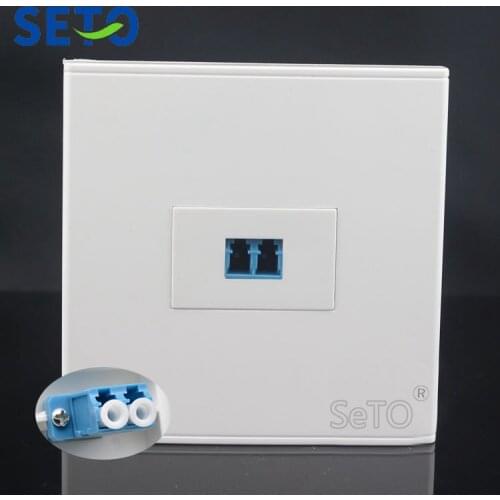 SeTo 86 Type Single Port Optical LC Panel Outlet Wall Plate Socket Keystone Faceplate