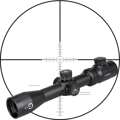 High quality 3-12x40 optics scope red/green reticle riflescope for real gun hunting gz10286