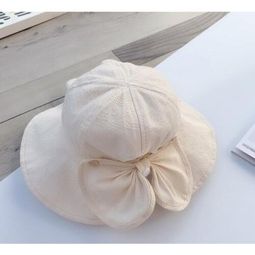 Kids Summer Foldable Bucket Hat Hip Hop Wide Brim Beach UV Protection Round Top Sunscreen Fisherman Cap1