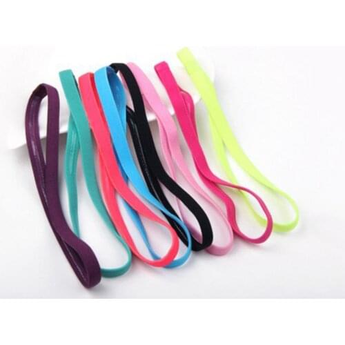 Chic Candy Color Headband Women Anti-slip Yoga Sports Gym Running Hair Elastic Band Sports Headwear Fitness Equipment