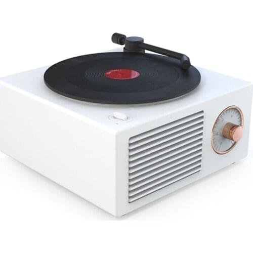 Vinyl Record Player Speaker Wireless Portable Mini Steel Retro Atomic Speaker Radio Cassette Recorder