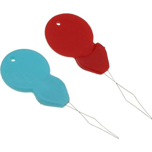 1Pcs Random Colors Plastic Iron Wire Simple Threader Old Man DIY Handwork Sewing Tools Creative 3.4cm Needle Wear Line Sheet