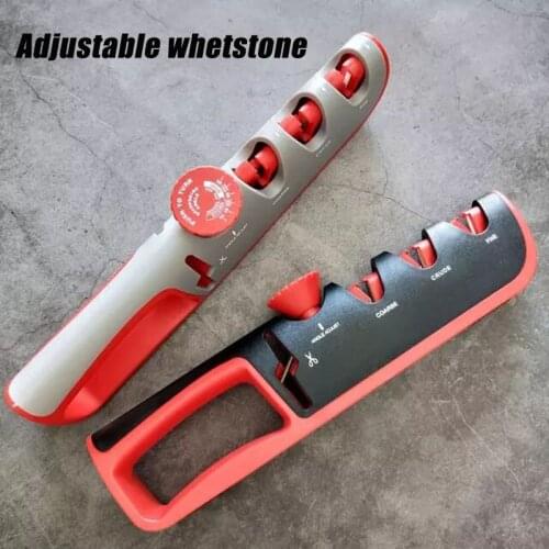Knife Sharpener Professional 4 In 1 Kitchen Knives Grinder Scissors Sharpening Stone Whetstone Angle Adjustable Sharpener