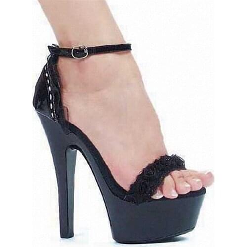 Plus Size Beautiful Sexy Ankle Strap 15cm High Heel Platforms Pole Dance Shoes, Dress / Wedding Shoes