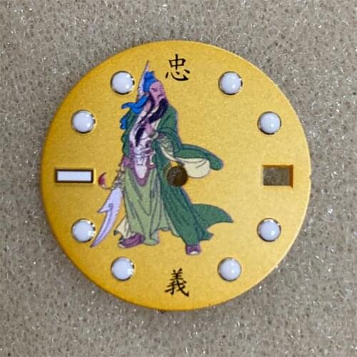 28.5mm Green Luminous Watch Dial Plate Repair spare parts Replacement Watchmaker Tools For SKX007 NH35 Watch Movement