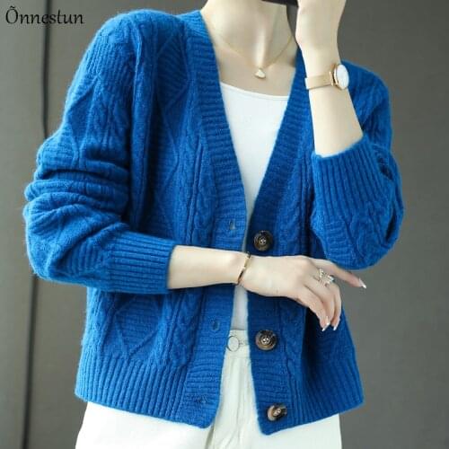 Twist Cardigans Sweater Women New Autumn Spring Long Sleeve Knitted Sweaters Single-breasted Cardigan Women