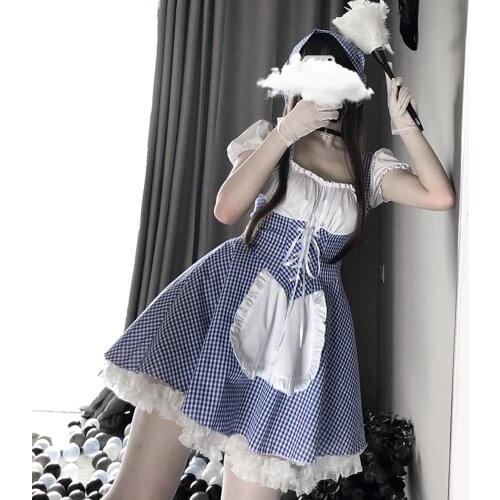 Women Sexy Lingeries Set Maid Waitress Servant Cute Role Play Oktoberfest Cosplay Costume Erotic Dress Uniform