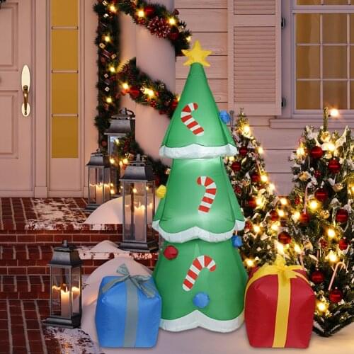 LED Light Inflatable Model Christmas Snowman Colorful Rotate Airblown Dolls Toys for Household Parties Accessories