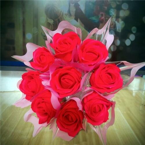 10Pcs Artificial Flowers Rose Soap Flowers Bouquet Wedding Valentine Gifts Promotion gifts Eternal Flowers Bouquet Home Decora