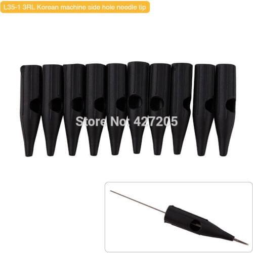 Free Shipping 100pcs/lot 3RL Disposable Black Permanent Makeup Needle Plastic Nozzle Tips for Korean Eyebrow Tattoo Machine