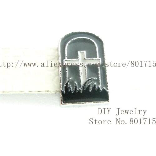 2016 New Styles Halloween series house 8mm Slide Charms 100pcs DIY charms Internal Dia. 8mm fit 8mm band SL444