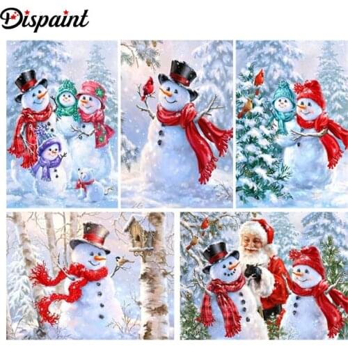 Dispaint Full Square/Round Drill 5D DIY Diamond Painting "Cartoon snowman" 3D Embroidery Cross Stitch 5D Home Decor Gift