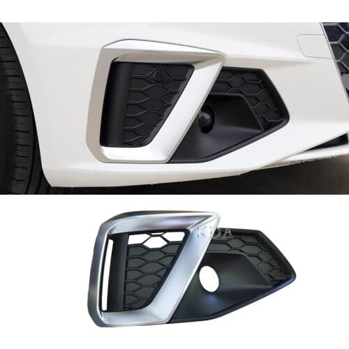 Auto Left Right Side Front Bumper Fog Light Grille Grill Cover Modification Replacement For Audi A4 2020 8WD807682M