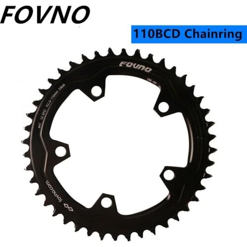 DECKAS FOVNO 110BCD Chainring Crown Narrow Wide Round Black 42T 44T 46T 48T 50T 52T 54T 56T 58T Sprocket Chainwheel