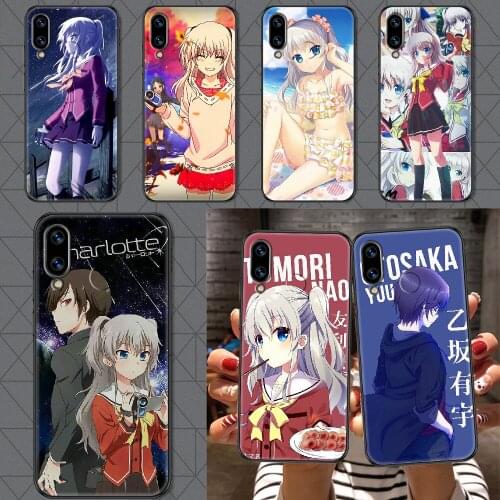 Charlotte Anime Nao Tomori Phone case For Huawei Honor 6 7 8 9 10 10i 20 A C X Lite Pro Play black tpu back art waterproof trend