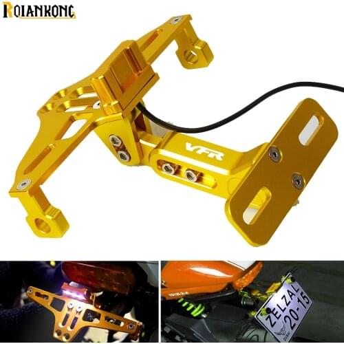 For Honda VFR800 VFR1200 F VFR 800 1200 1998-2016 2015 2017 2014 2018 Motorcycle License Plate Bracket Holder Frame Number Plate