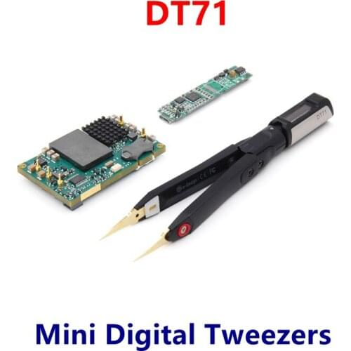 DT71 Mini Digital Smart Tweezers MultiFunction Measurement SMD Tester Portable Signal Generator Auto Identification OLED Display