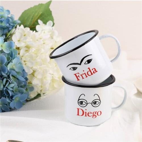 Exported to USA Thickened Enamel Coffee Cup Mug Water Cup Teacup Milk Cup Gift