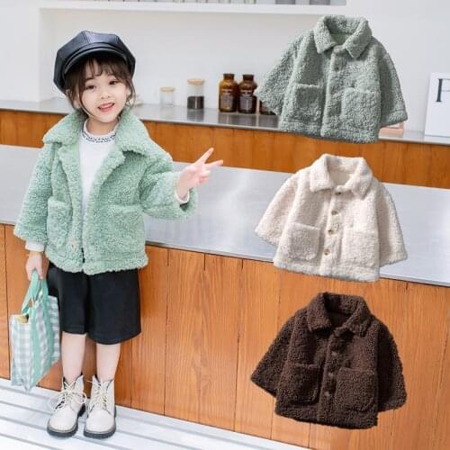 Baby Boys Girls Cotton Clothes Childrens Winter Infant Jacket Plush Fur Coat Baby Jacket