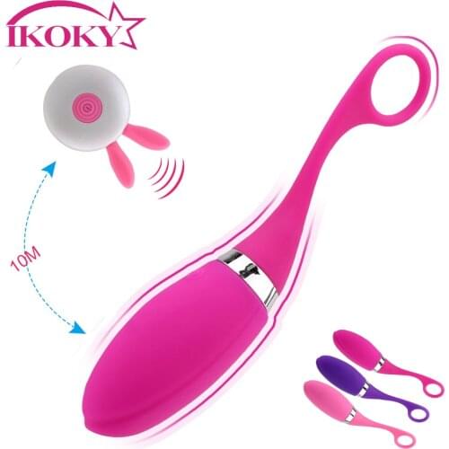IKOKY 12 Speed G-spot Vibrator Jump Egg Vibrator Wireless Remote Control Vibrating Egg Sex Toys for Women Clitoris Stimulate