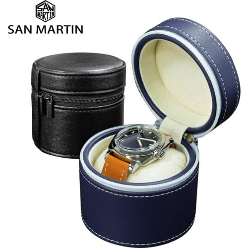 San Martin Leather High-end Portable Watch Box Small Travel Storage Box Gift Box Display Package Boxes